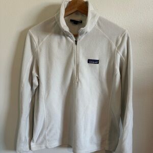 Patagonia Women’s White Quarter-Zip Fleece Pullover